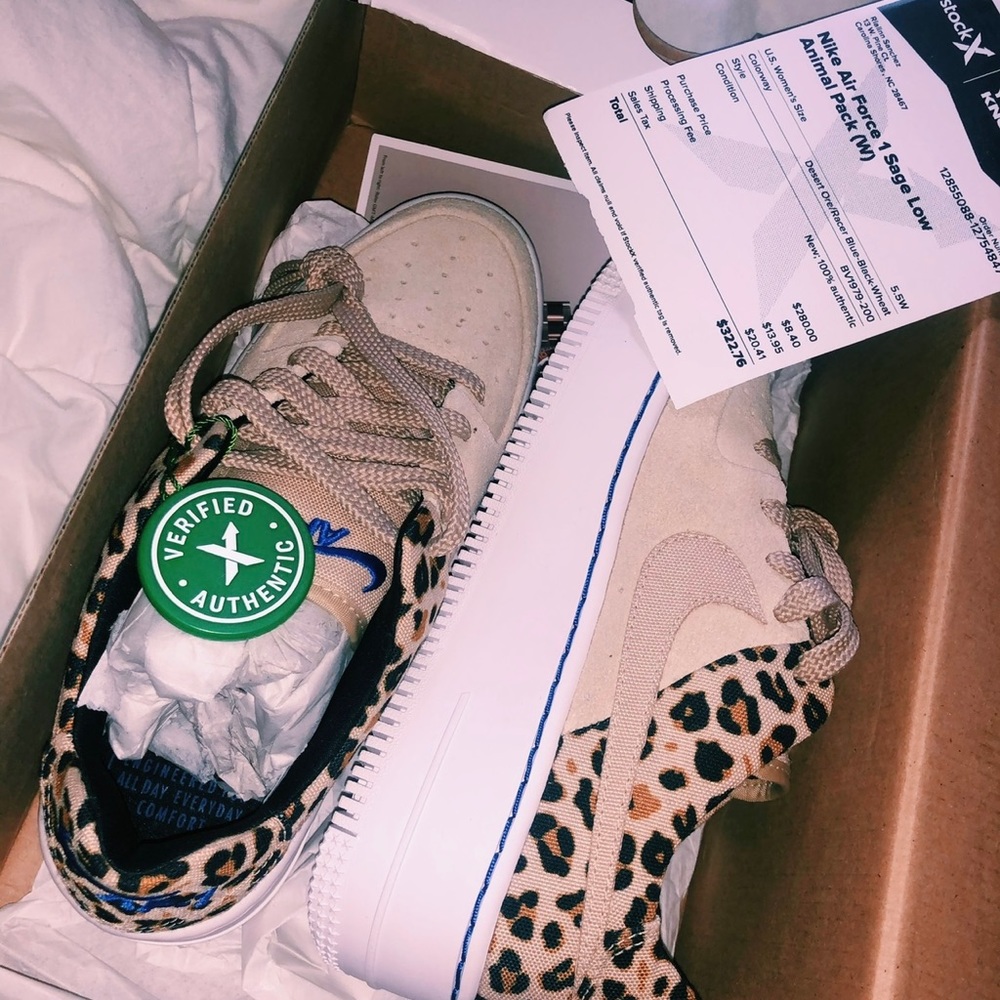 Nike Air Force 1 Sage Low Animal Pack (women’s)